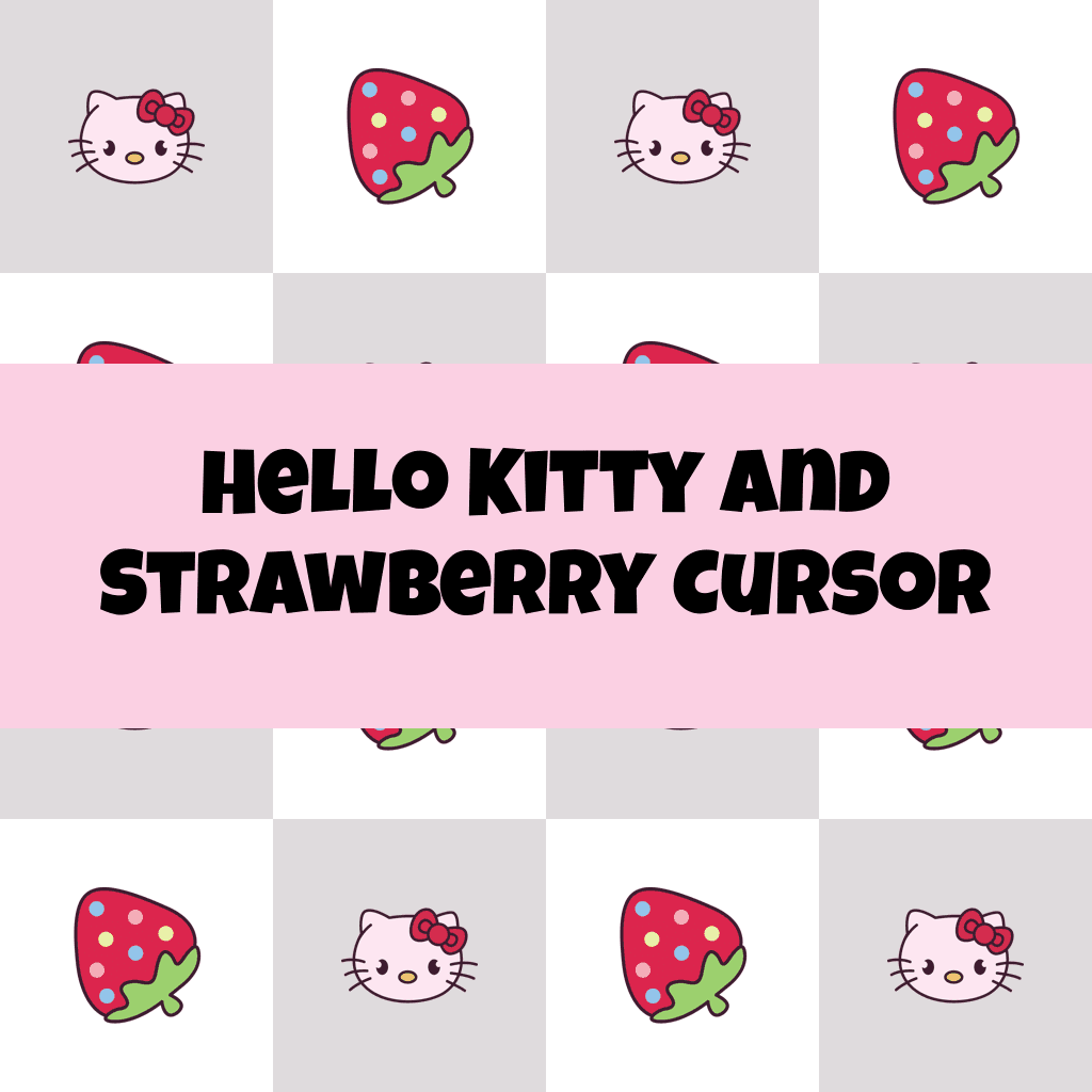Preview Hello Kitty and Strawberry cursor custom cursor pack